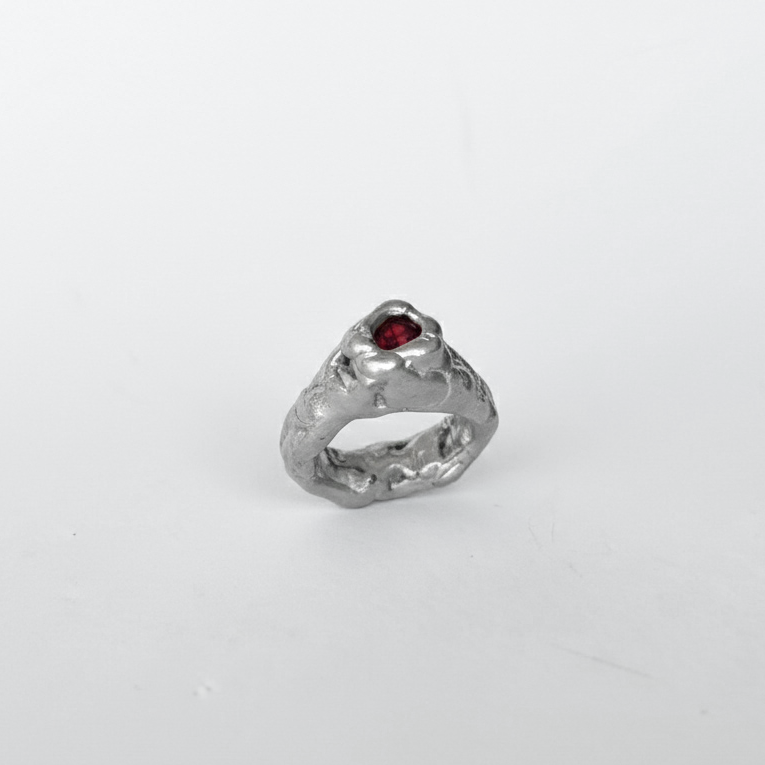 Anillo MODULE Garnet - corte redondo