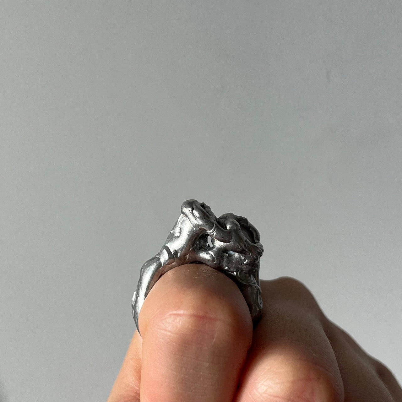 anillo mujer plateado hecho a mano
