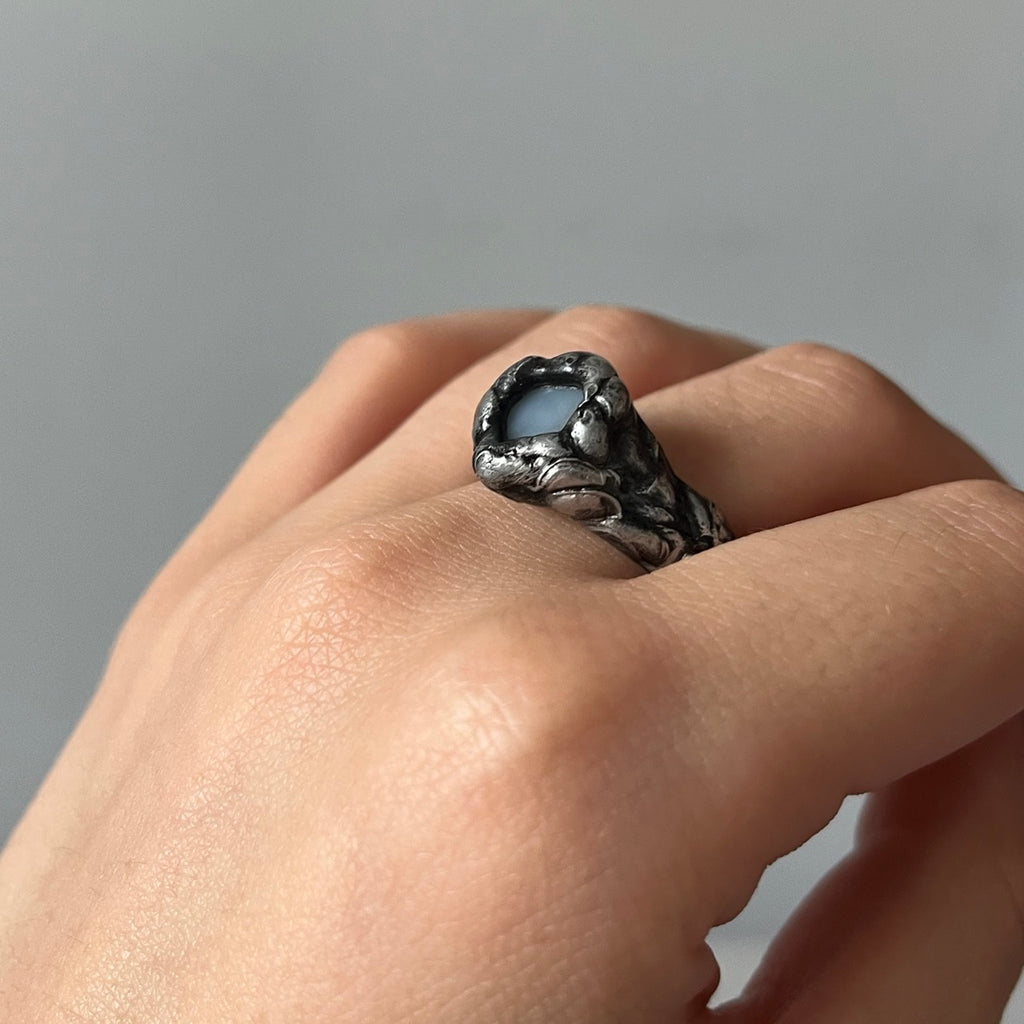 anillo plata vieja artesanal