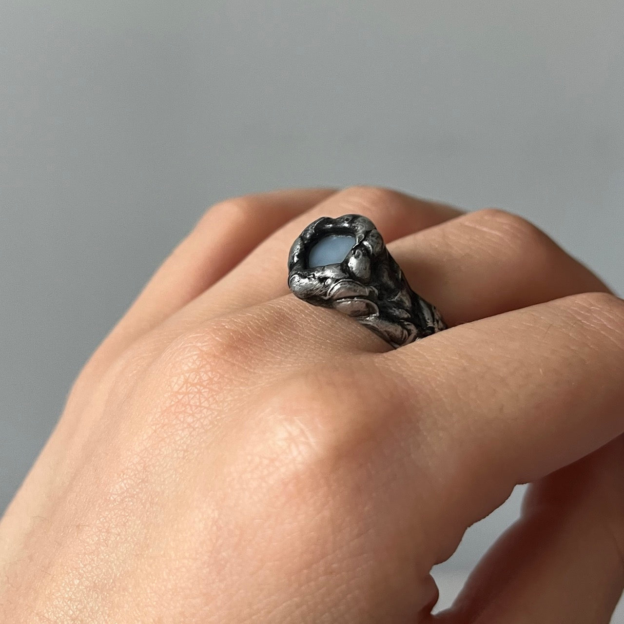 anillo plata vieja artesanal