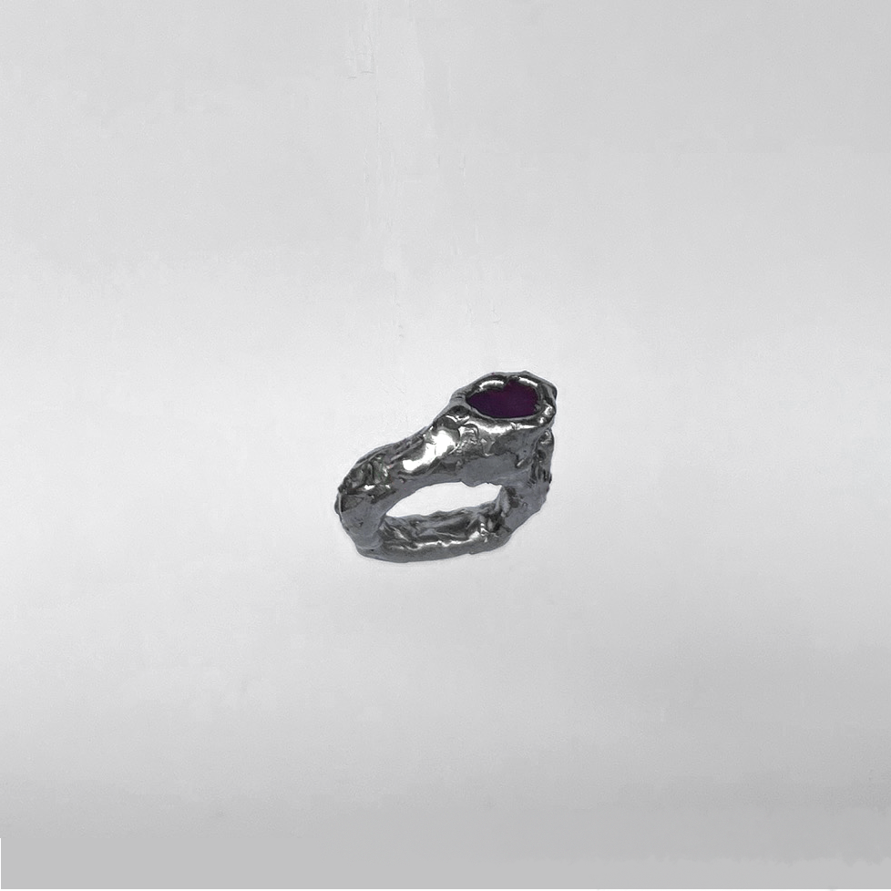 anillo plateado hecho a mano en Madrid