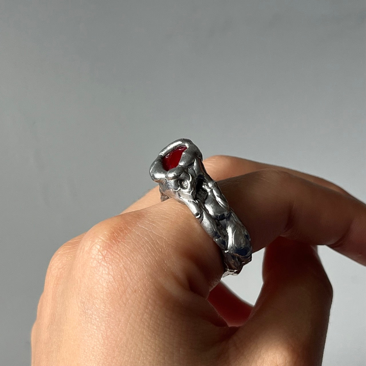 anillo plateado original