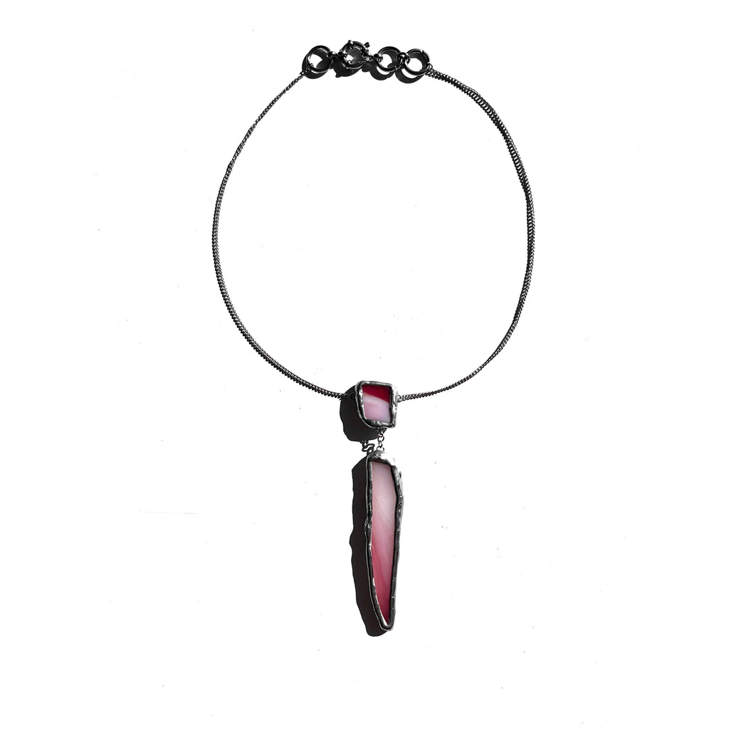 collar de vidrio hecho a mano