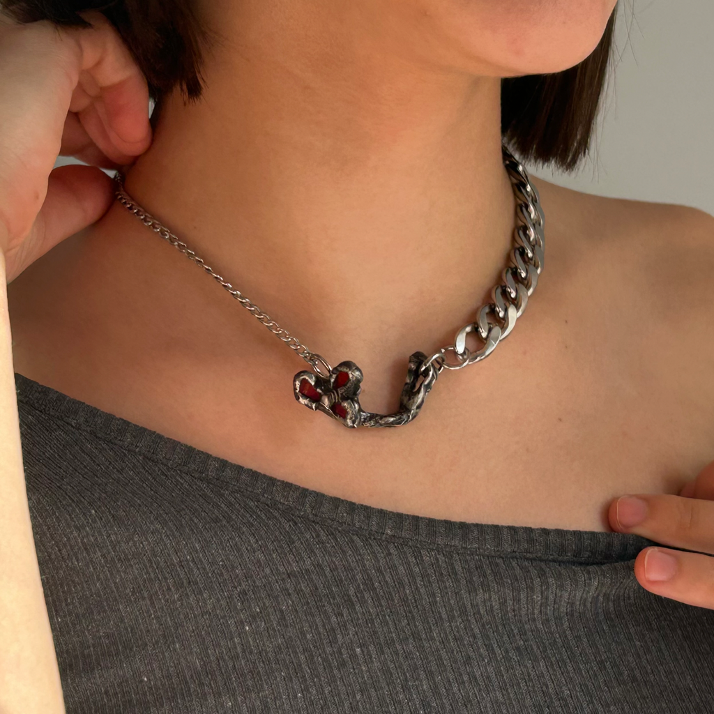 collar vidrio hecho a mano