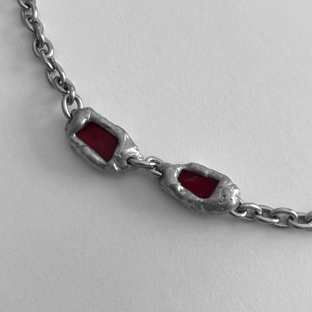 collar vidrio hecho a mano