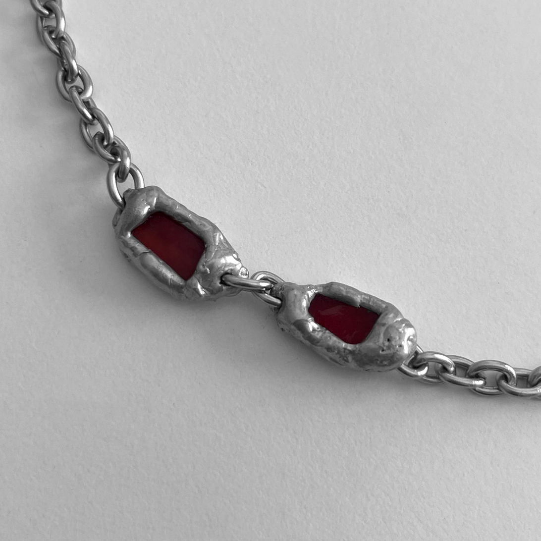 collar vidrio hecho a mano