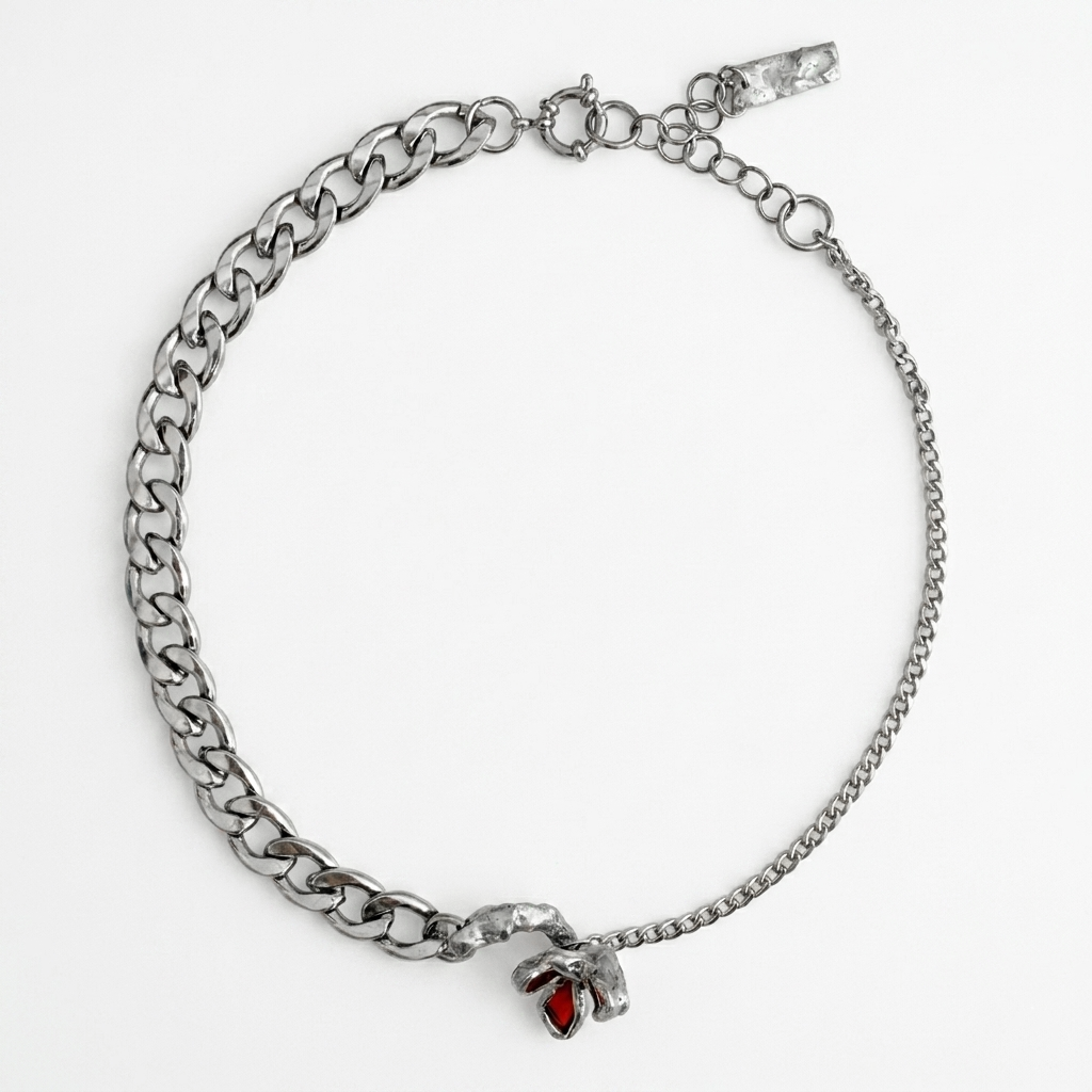 collar unico plateado