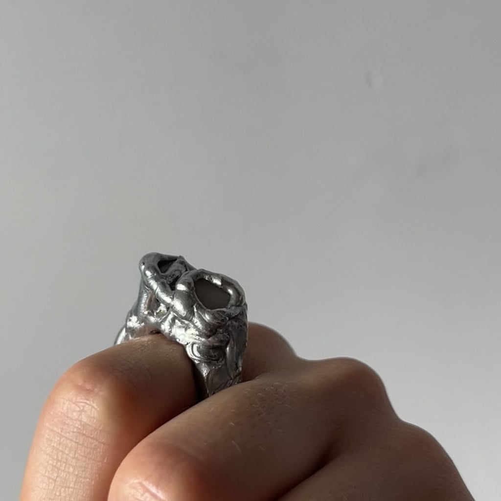 anillo atrevido formas irregulares