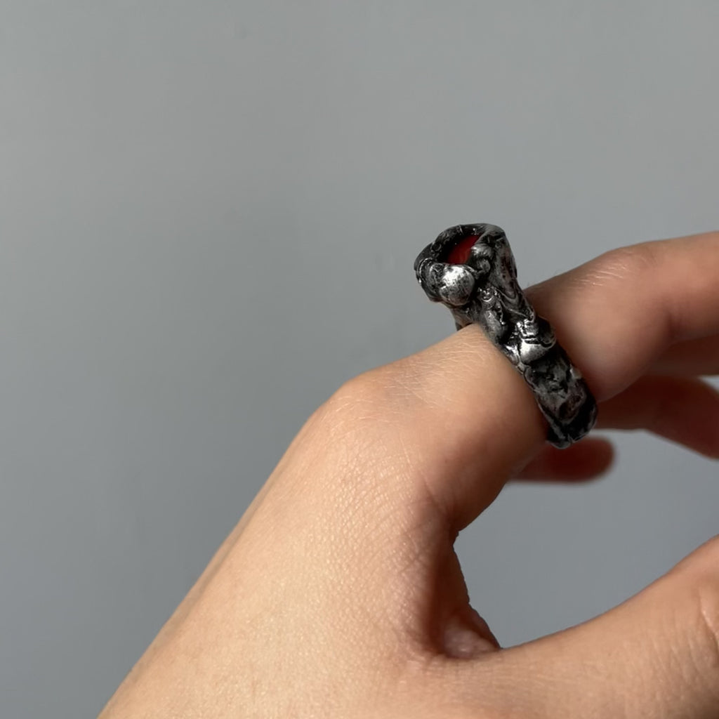 anillo original plateado hombre